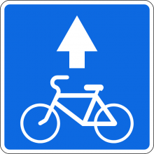  Дорожный знак 5.14.2 - Полоса для велосипедистов